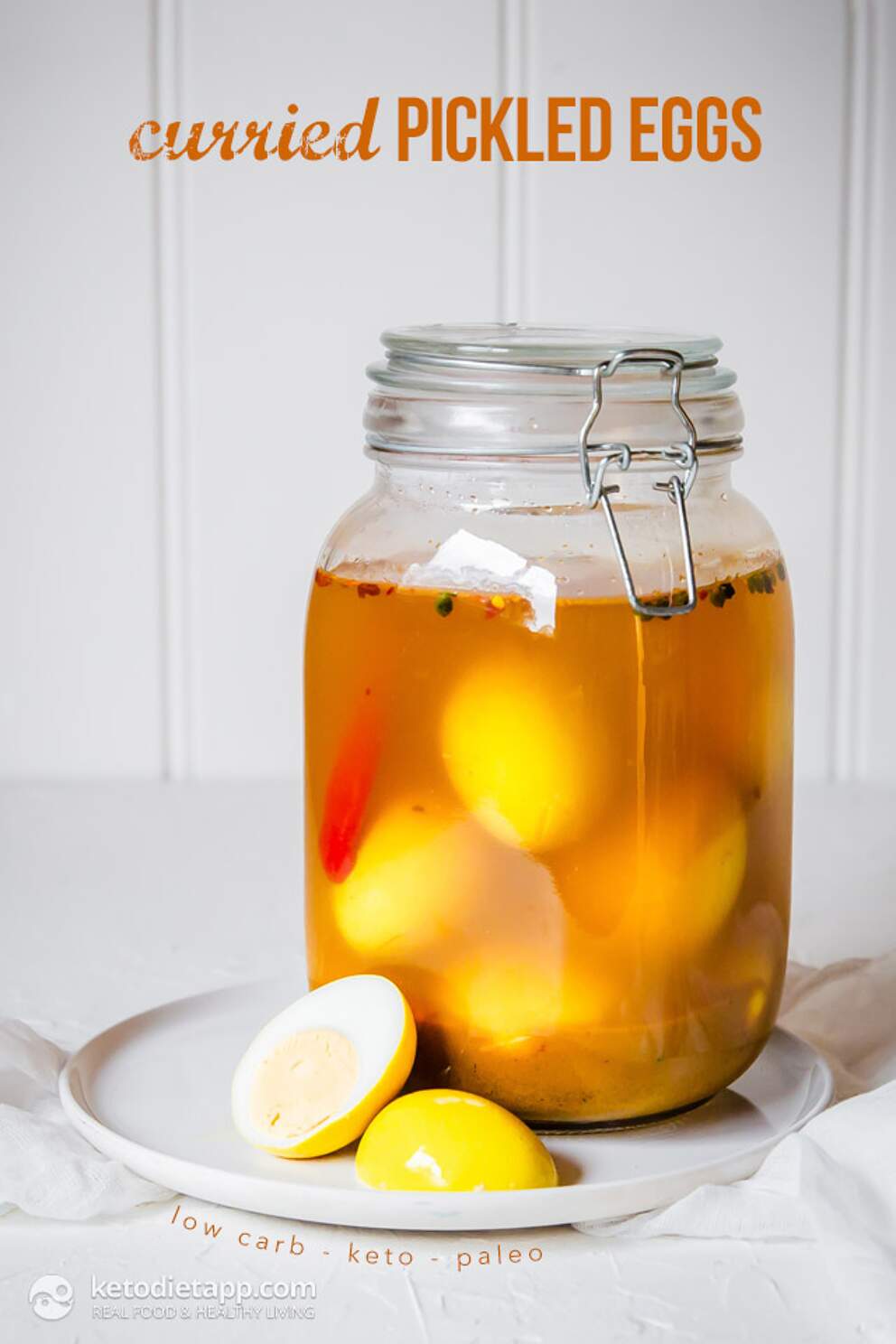 LowCarb Curried Pickled Eggs KetoDiet Blog