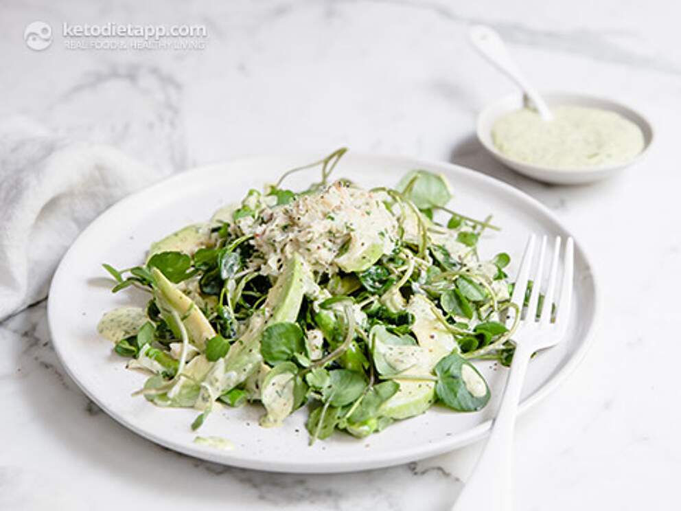 Keto Green Goddess Crab Salad KetoDiet Blog