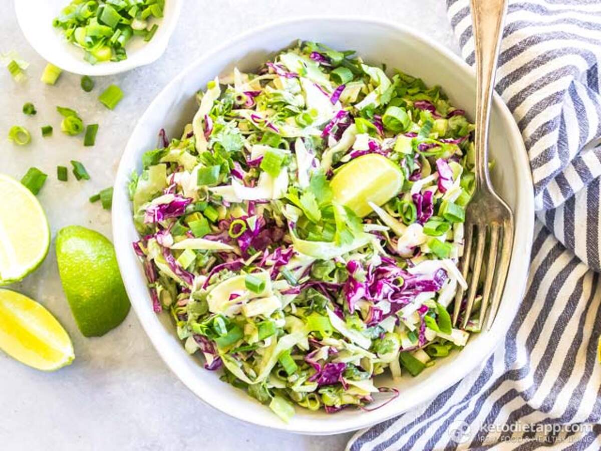 Quick & Easy Cilantro Lime Slaw KetoDiet Blog
