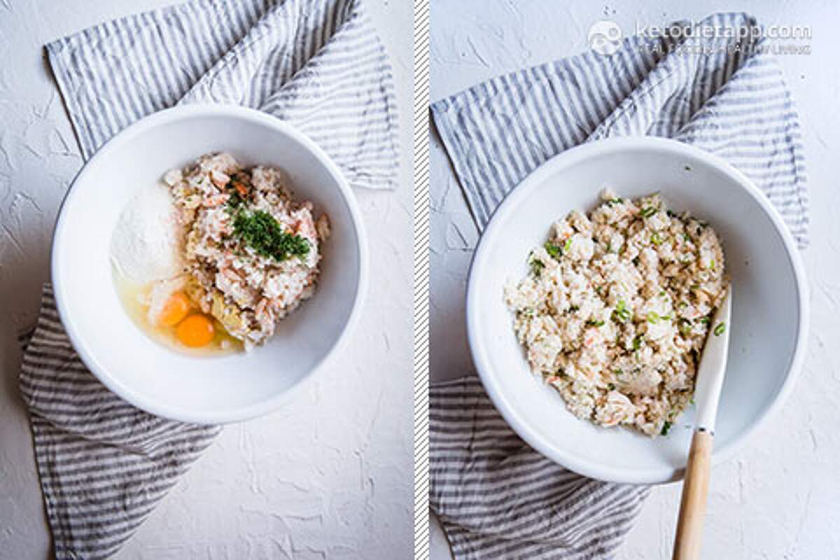 Keto Crab Cakes with Lemon Sour Cream Dip KetoDiet Blog