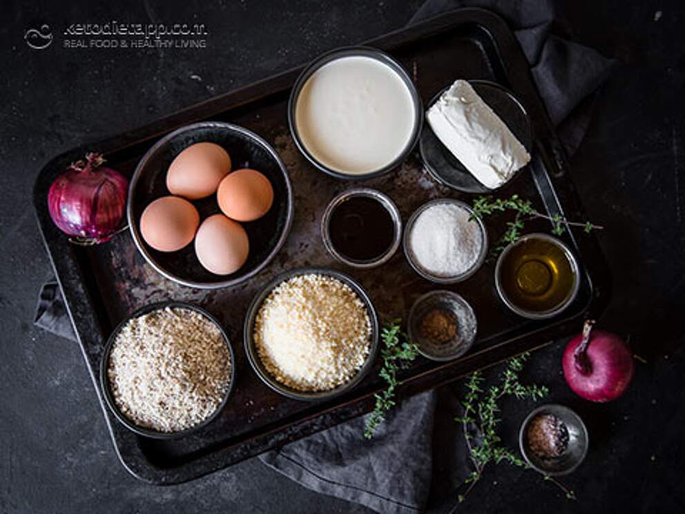 Keto Goat Cheese Tarts with Caramelized Onion KetoDiet Blog