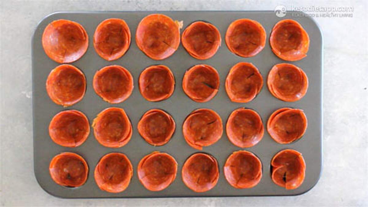 Keto Pepperoni Pizza Cups KetoDiet Blog