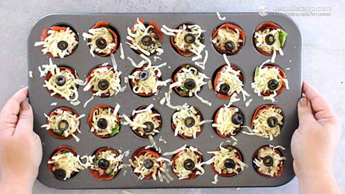 Keto Pepperoni Pizza Cups KetoDiet Blog