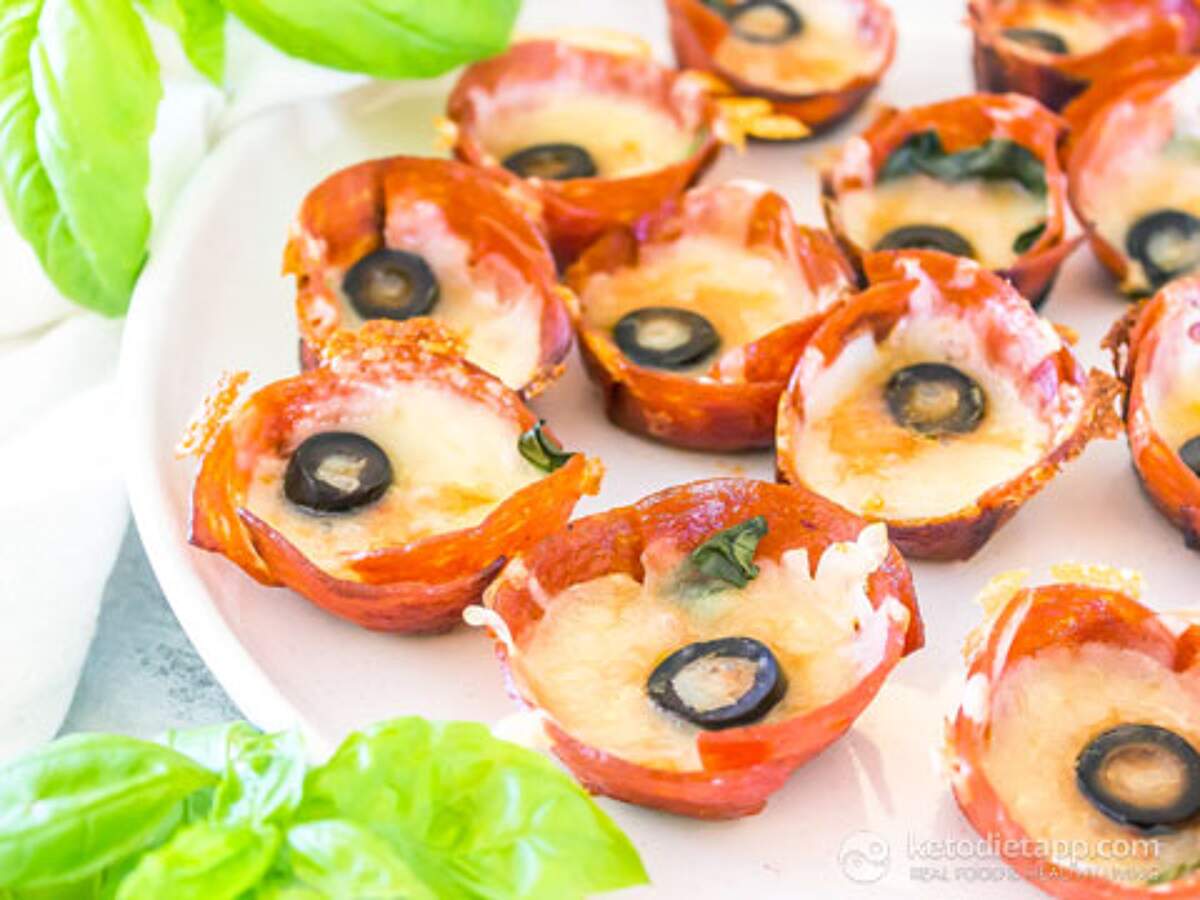 Keto Pepperoni Pizza Cups KetoDiet Blog