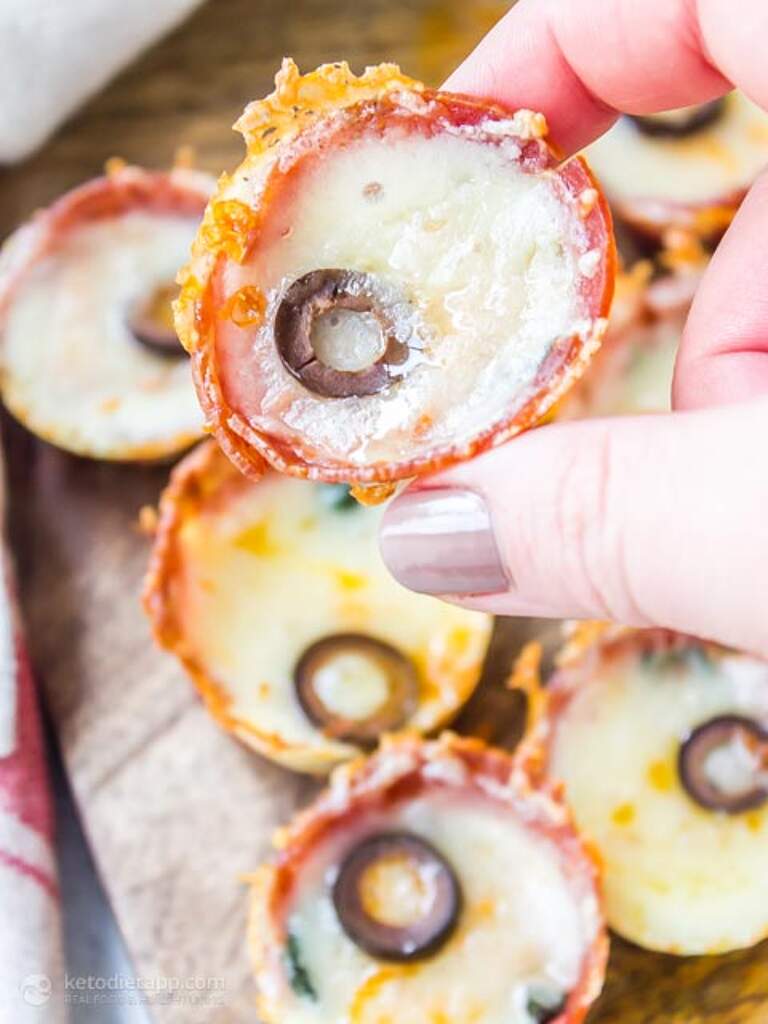 Keto Pepperoni Pizza Cups KetoDiet Blog