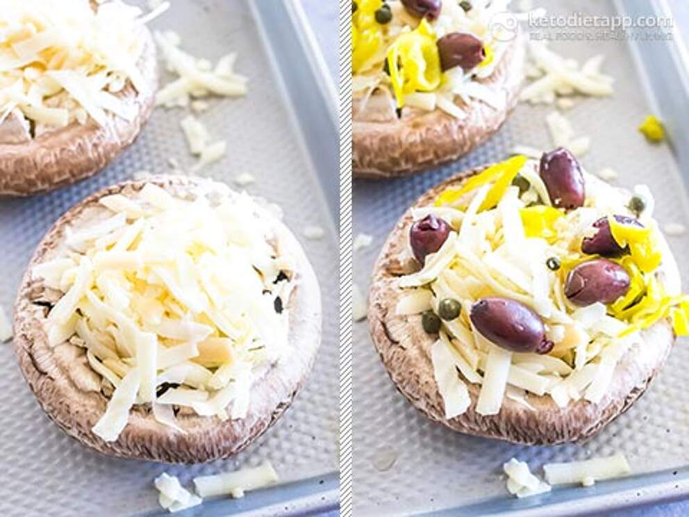 Keto Portobello Mushroom Mini Pizzas KetoDiet Blog