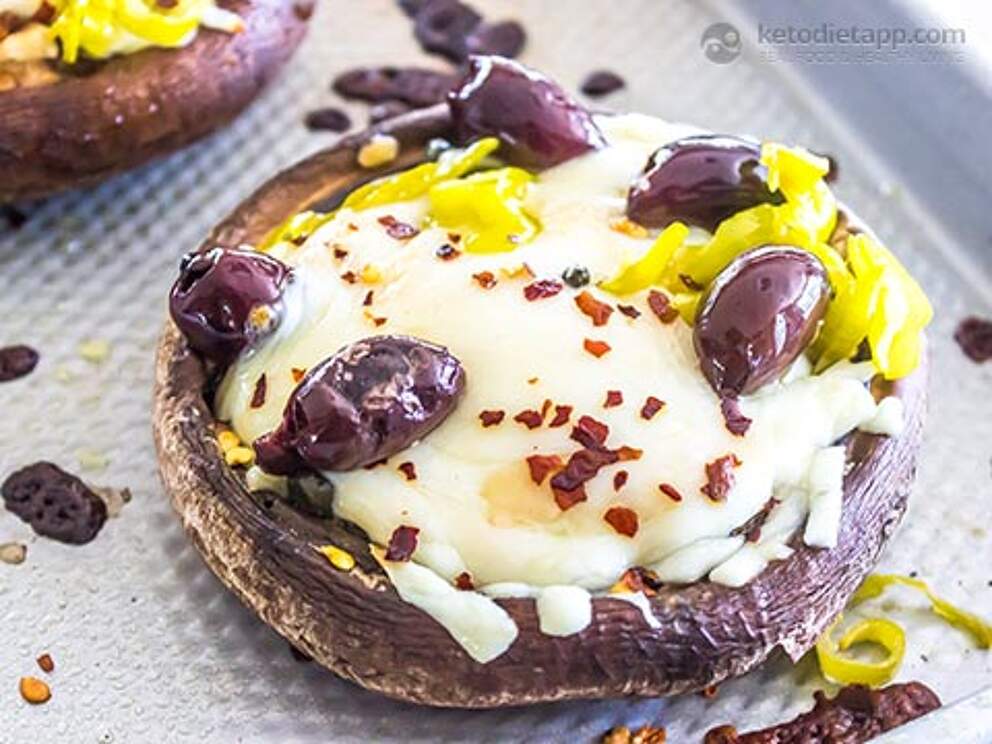 Keto Portobello Mushroom Mini Pizzas KetoDiet Blog