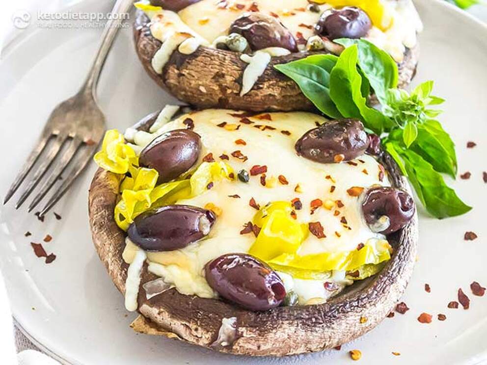Keto Portobello Mushroom Mini Pizzas KetoDiet Blog