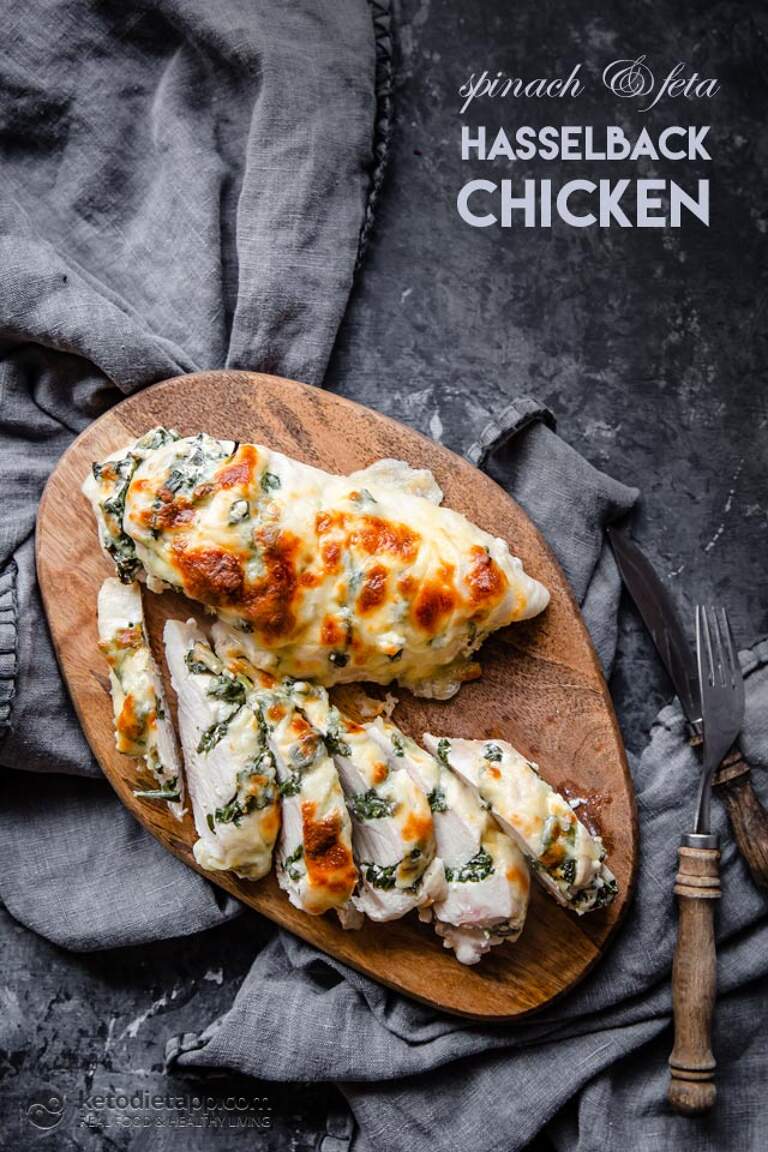 Keto Spinach & Feta Hasselback Chicken KetoDiet Blog