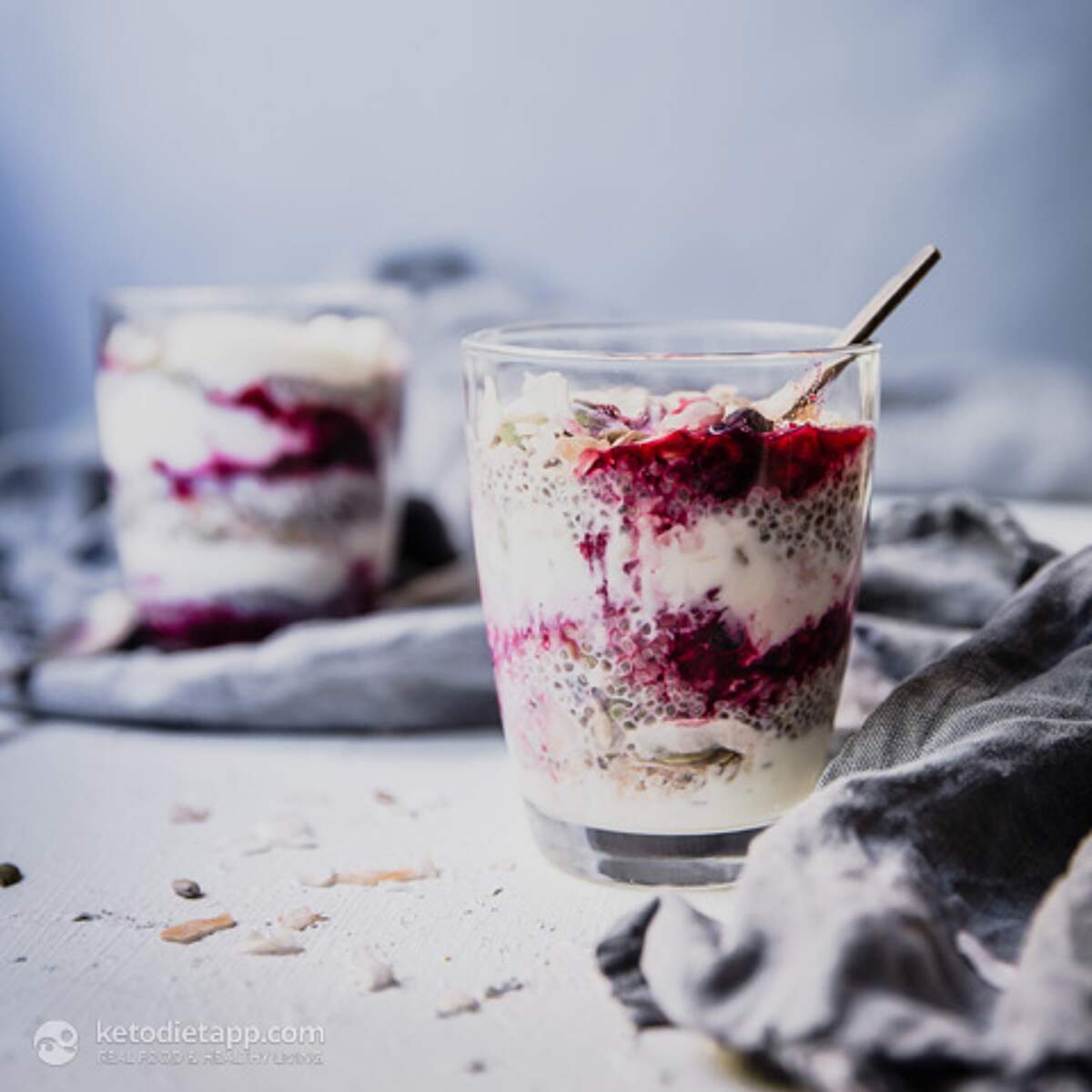 LowCarb Chia Berry Yogurt Parfaits KetoDiet Blog