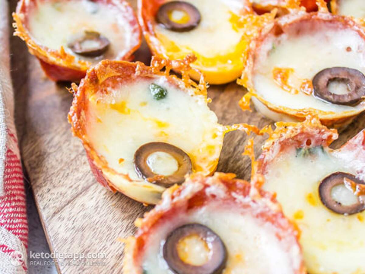 Keto Pepperoni Pizza Cups KetoDiet Blog