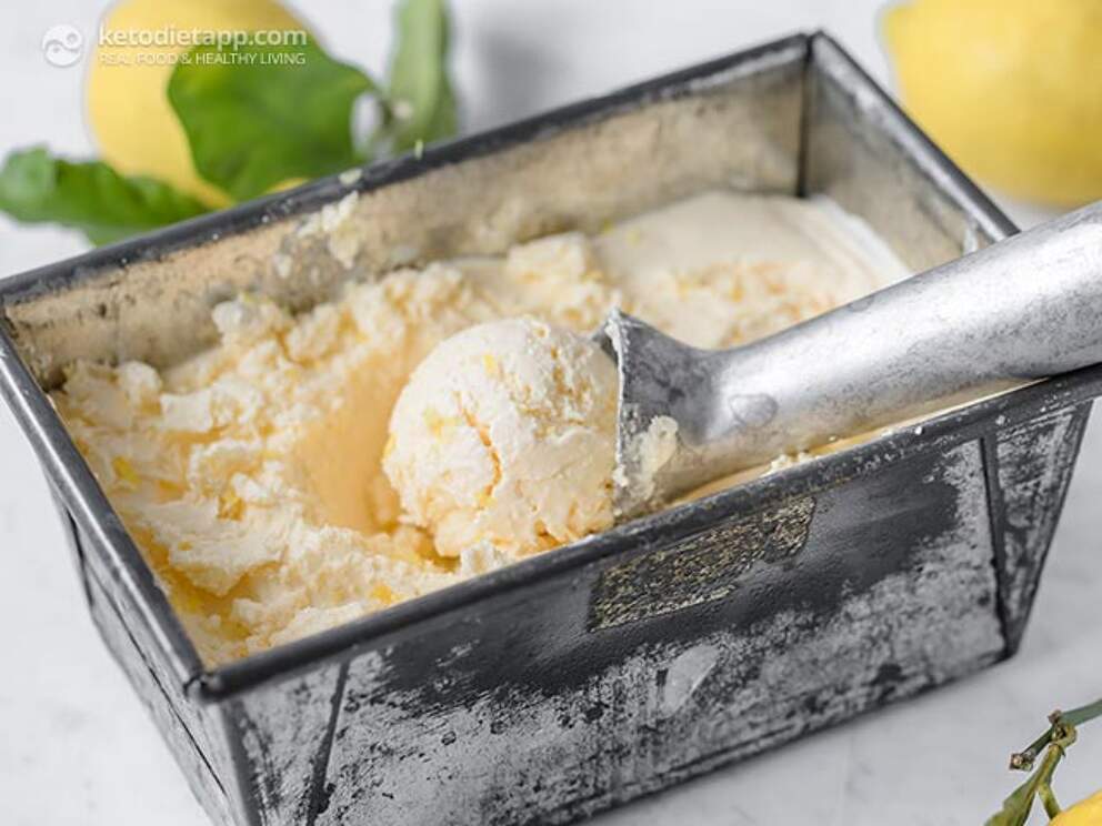 NoChurn Low Carb Lemon Ice Cream KetoDiet Blog