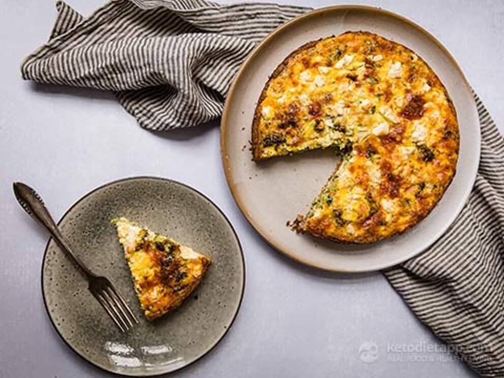 LowCarb Broccoli Cheese Quiche KetoDiet Blog