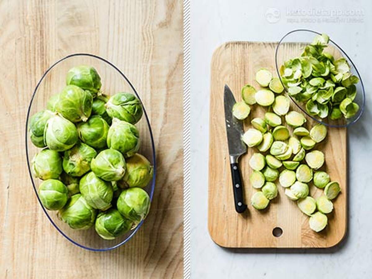 LowCarb Crispy Roasted Brussels Sprouts KetoDiet Blog