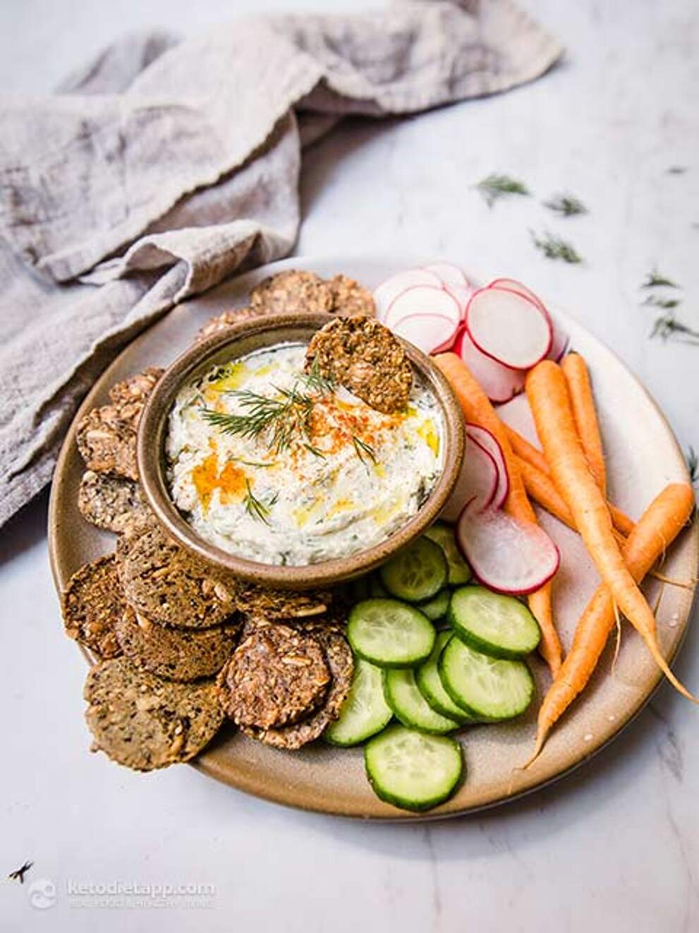 Easy Herbed Goat's Cheese Dip KetoDiet Blog