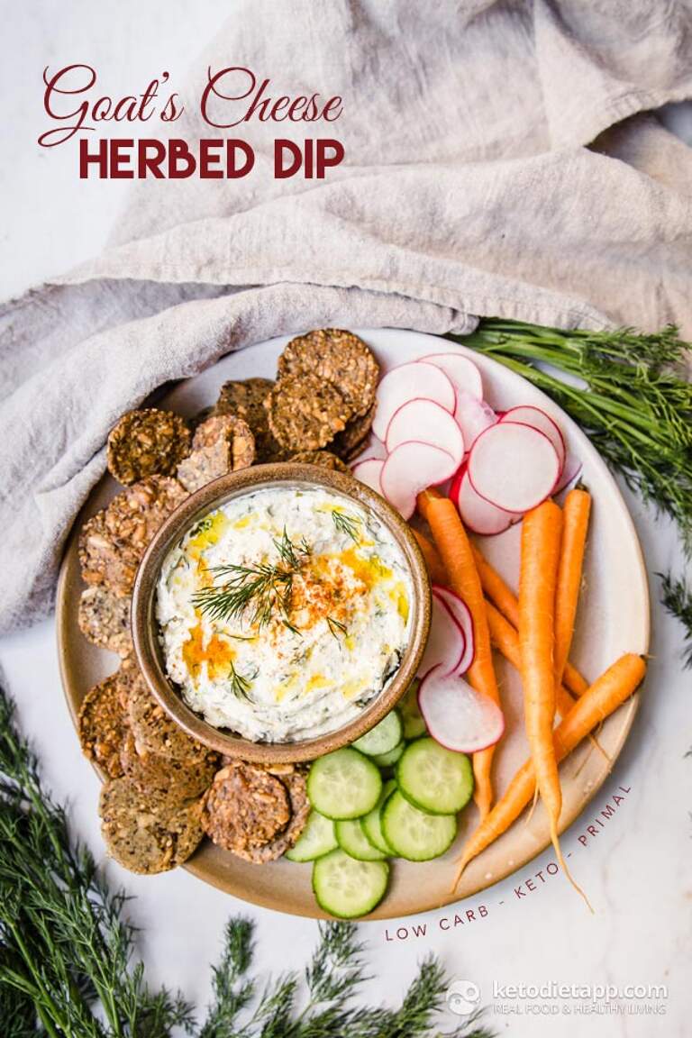 Easy Herbed Goat's Cheese Dip KetoDiet Blog