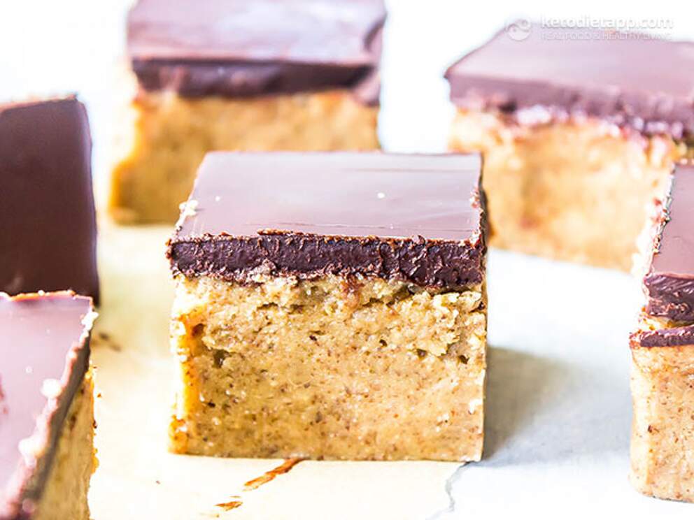Keto Chocolate Almond Fudge Slices KetoDiet Blog
