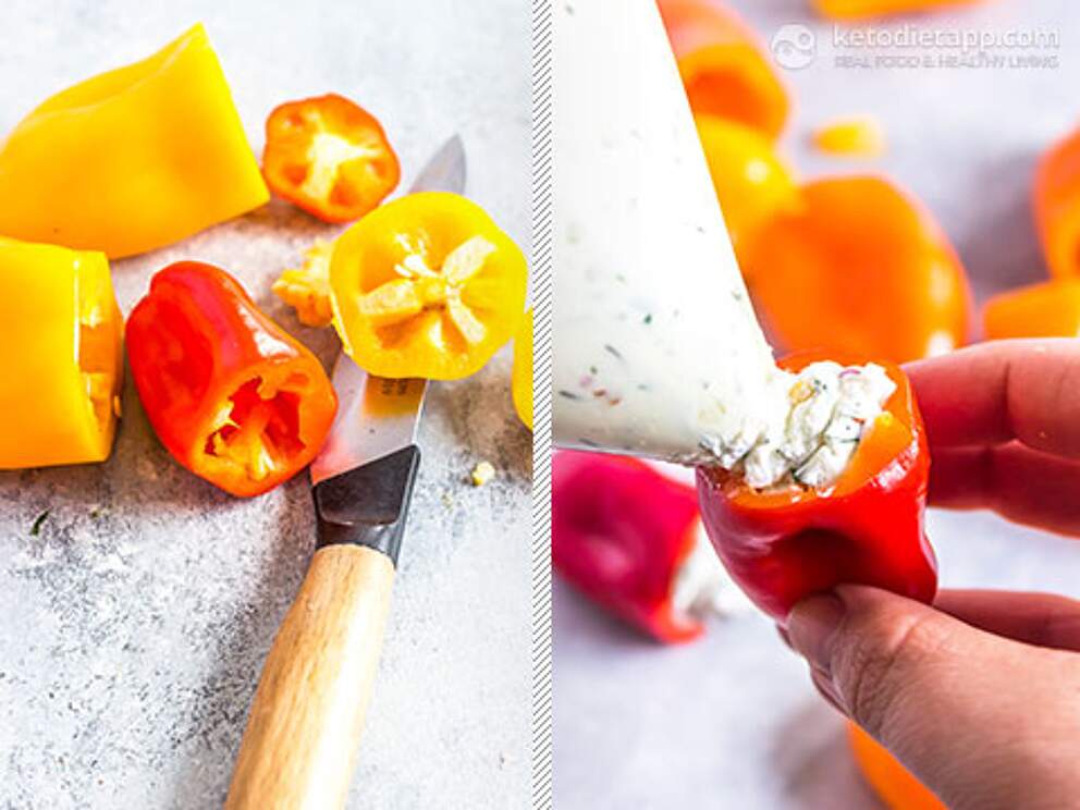 Easy Prosciutto Goat Cheese Stuffed Peppers KetoDiet Blog