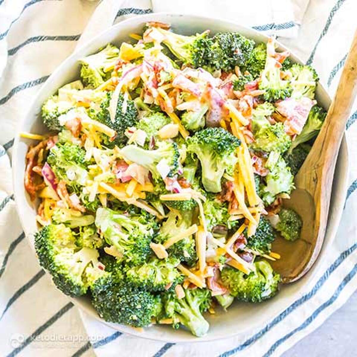 LowCarb Bacon & Cheese Broccoli Salad KetoDiet Blog