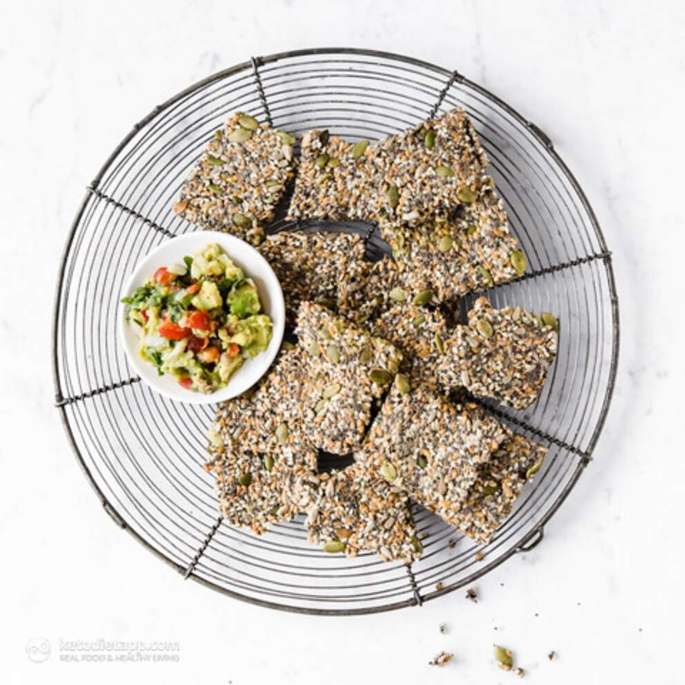 Crispy Multiseed Keto Crackers KetoDiet Blog