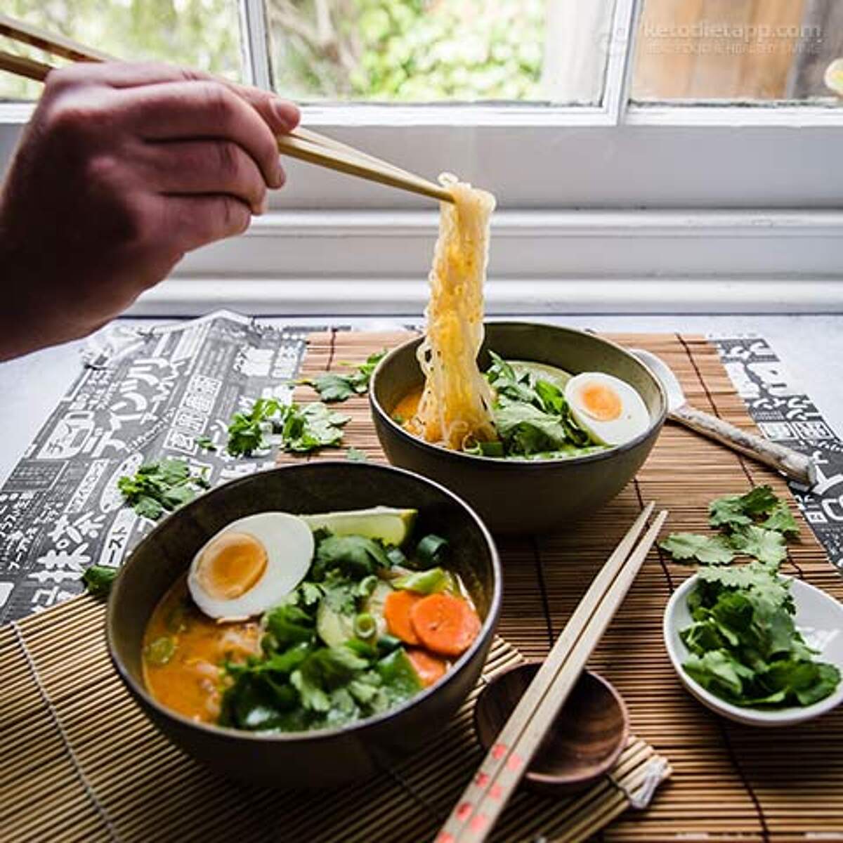 LowCarb Vegetable Laksa with Shirataki Noodles KetoDiet Blog