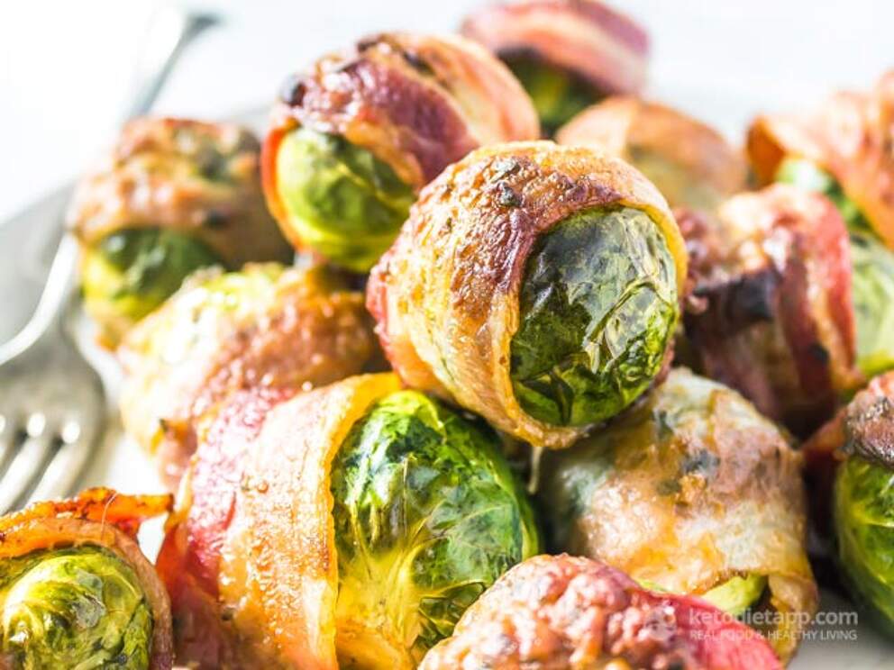 BaconWrapped Brussels Sprouts with Dijon Glaze KetoDiet Blog
