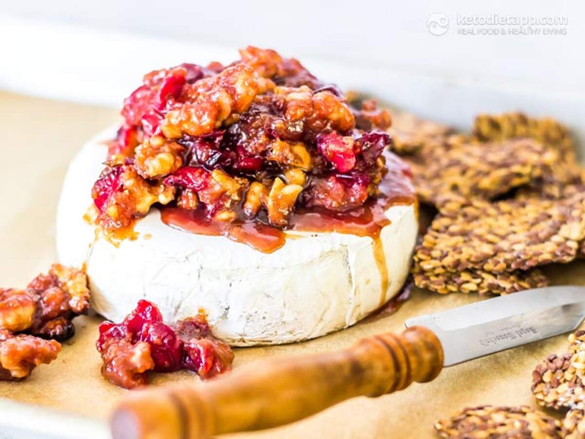 LowCarb Cranberry & Walnut Baked Brie KetoDiet Blog