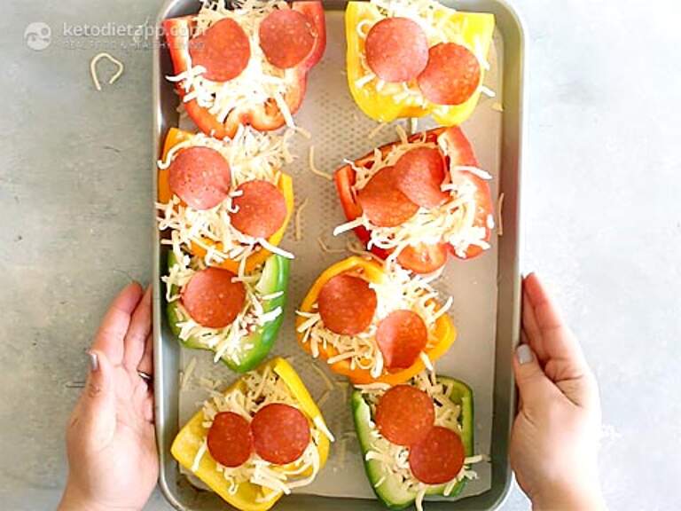 Keto Mini Pepper Pizza Cups KetoDiet Blog