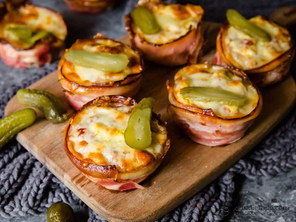 Keto Bacon Cheeseburger Cups KetoDiet Blog