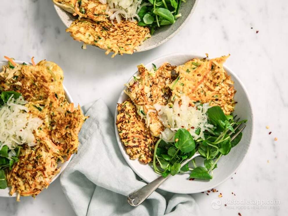 LowCarb Sauerkraut Veggie Fritters KetoDiet Blog