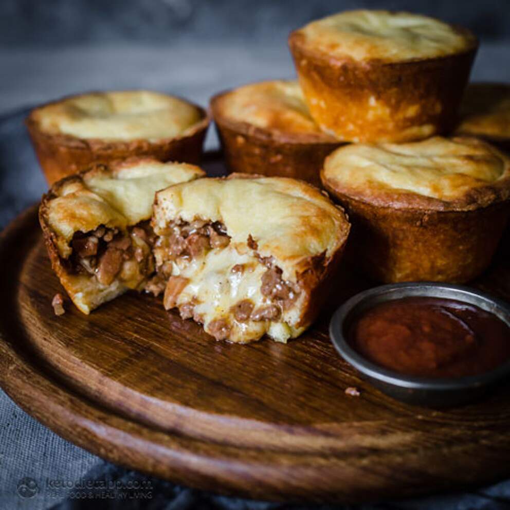 LowCarb Cheese & Bacon Stuffed Meat Pies KetoDiet Blog