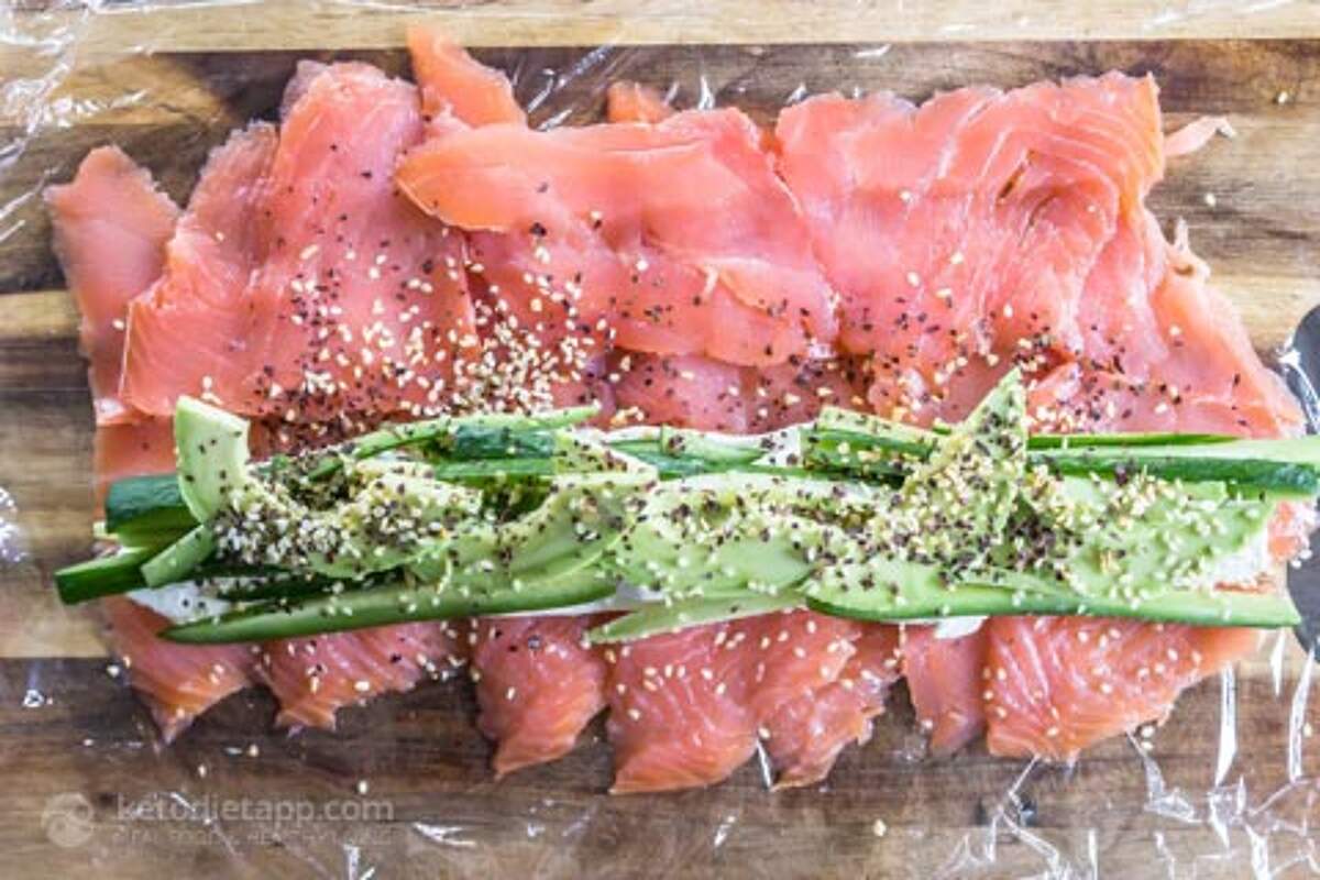 Keto Sushi Smoked Salmon RollUps KetoDiet Blog