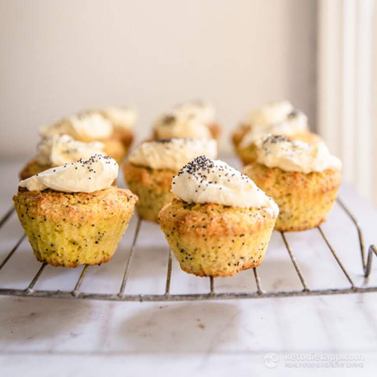 Keto Lemon Poppy Seed Cupcakes KetoDiet Blog
