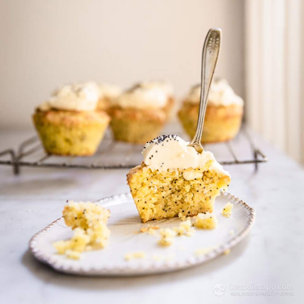 Keto Lemon Poppy Seed Cupcakes KetoDiet Blog