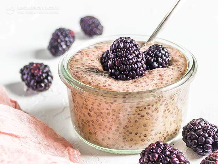 Keto Spiced Blackberry Chia Pudding KetoDiet Blog