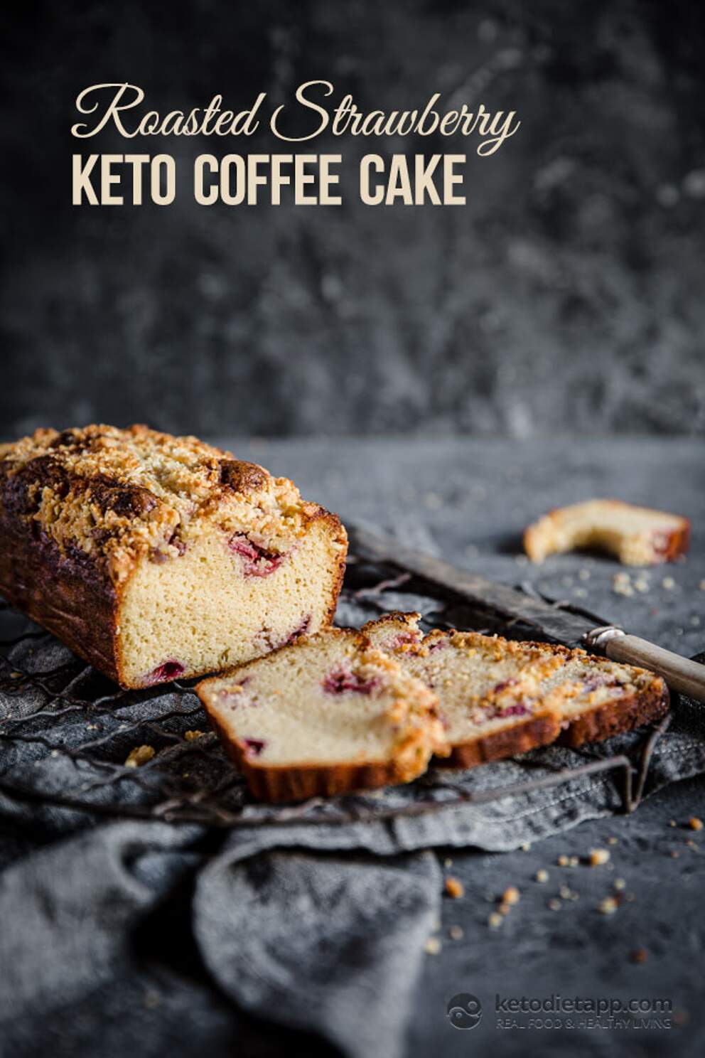 Low-Carb Roasted Strawberry Coffee Cake | KetoDiet Blog