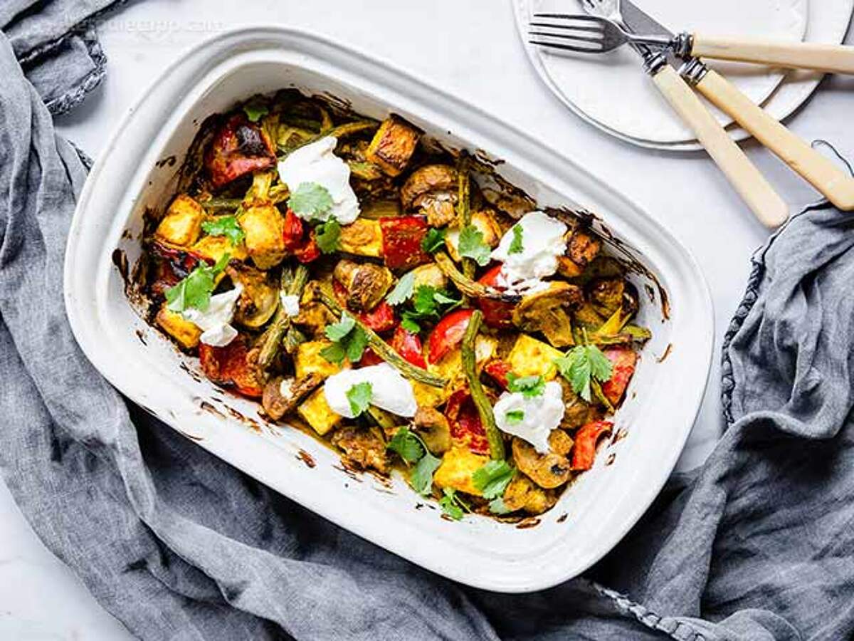Keto Indian Curry Paneer Tray Bake KetoDiet Blog
