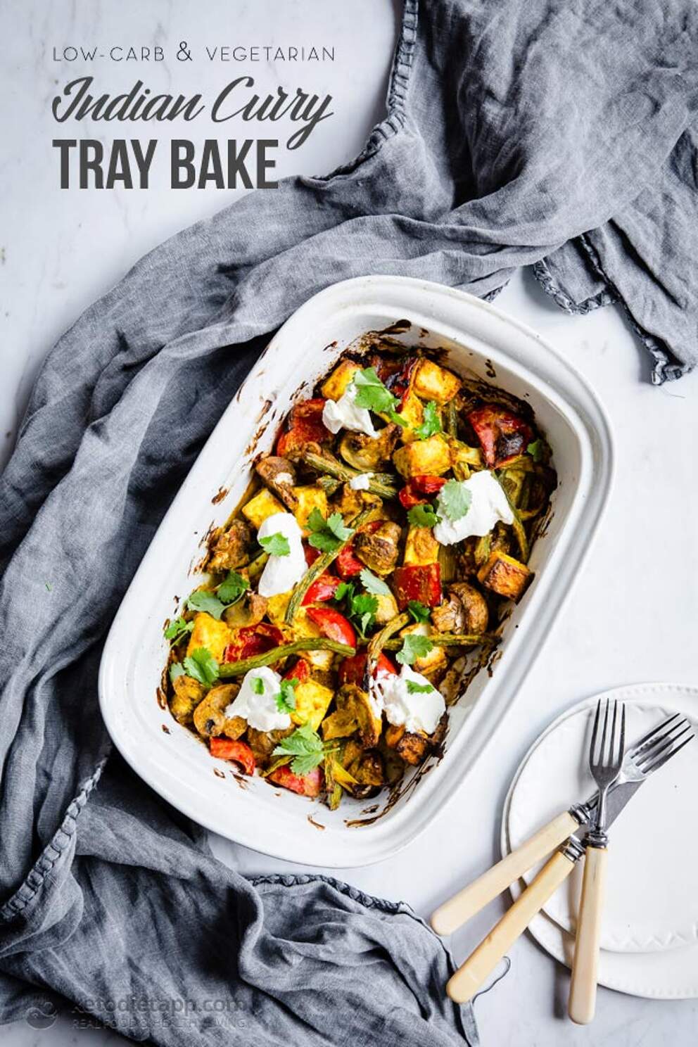 Keto Indian Curry Paneer Tray Bake KetoDiet Blog