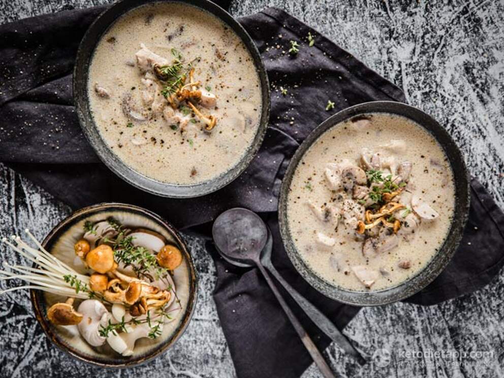Keto Chicken & Mushroom Soup KetoDiet Blog