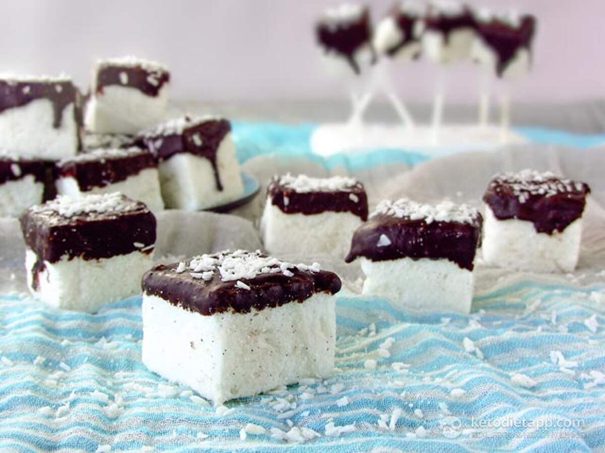 Fluffy LowCarb Marshmallows KetoDiet Blog