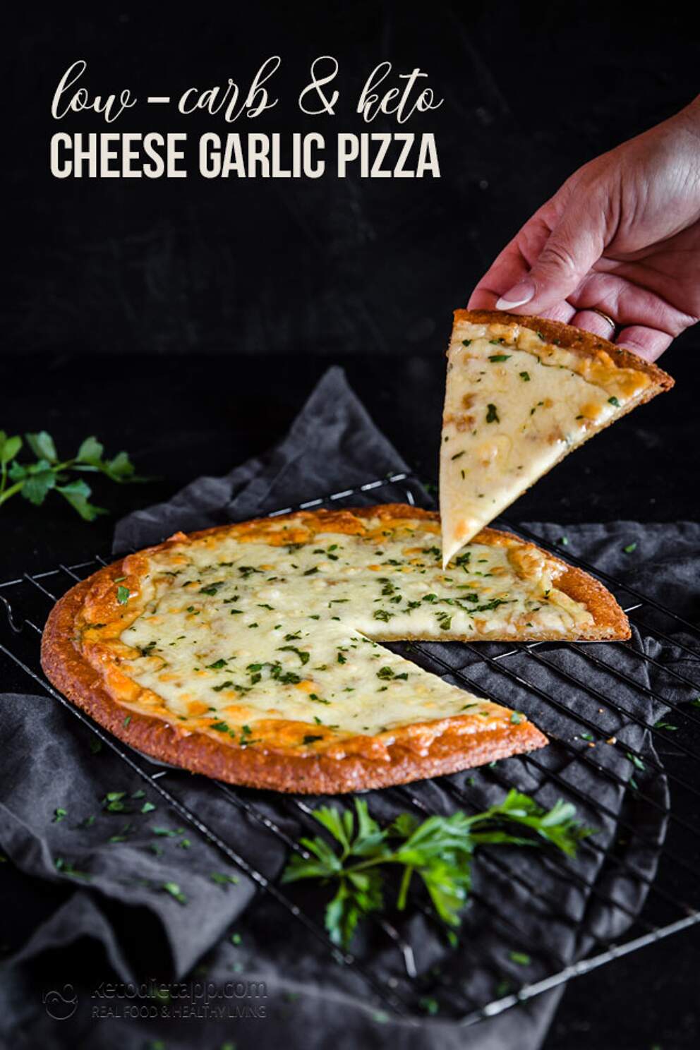 Keto Classic Cheese Garlic Pizza KetoDiet Blog