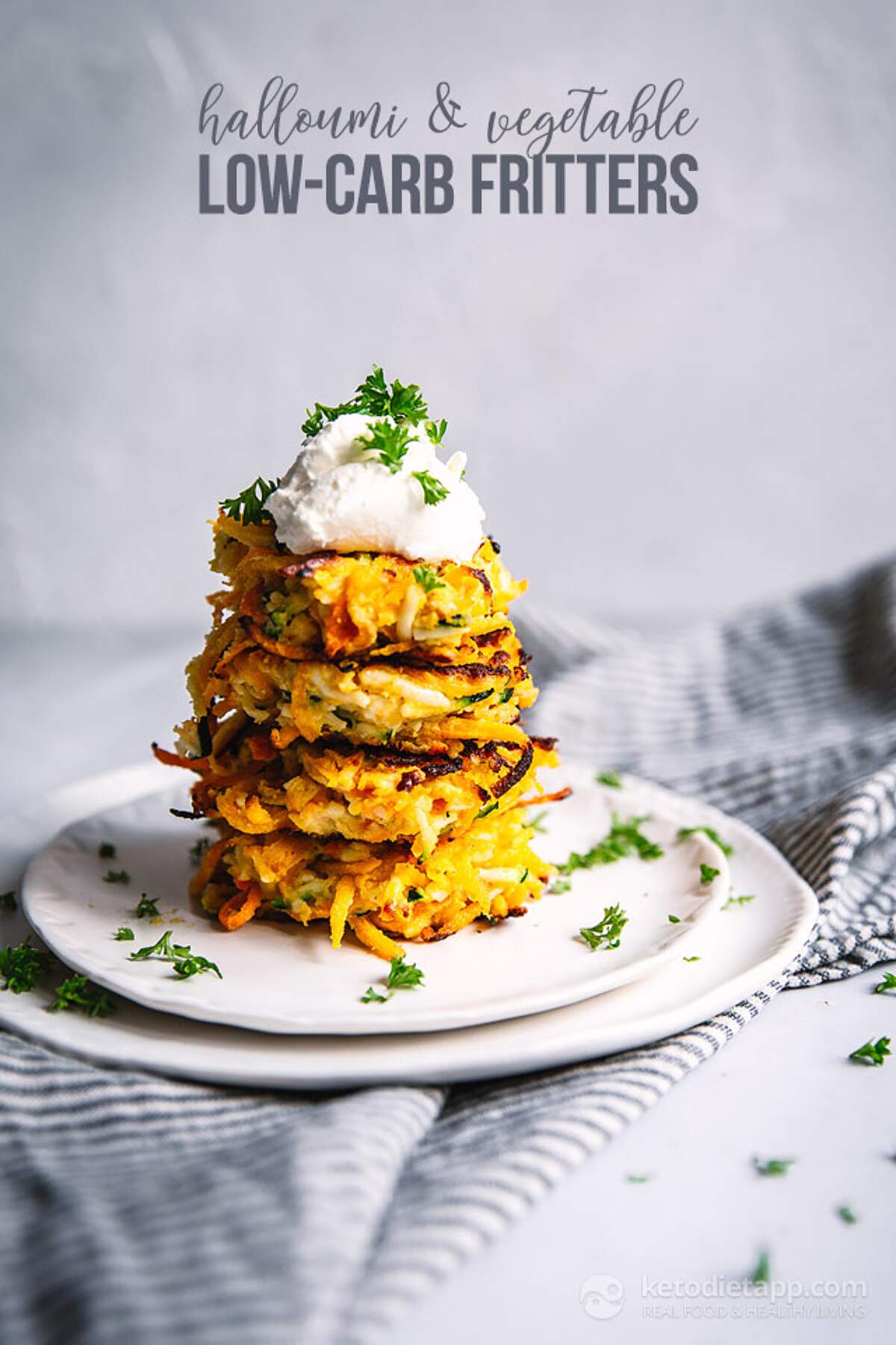 LowCarb Halloumi & Vegetable Fritters KetoDiet Blog