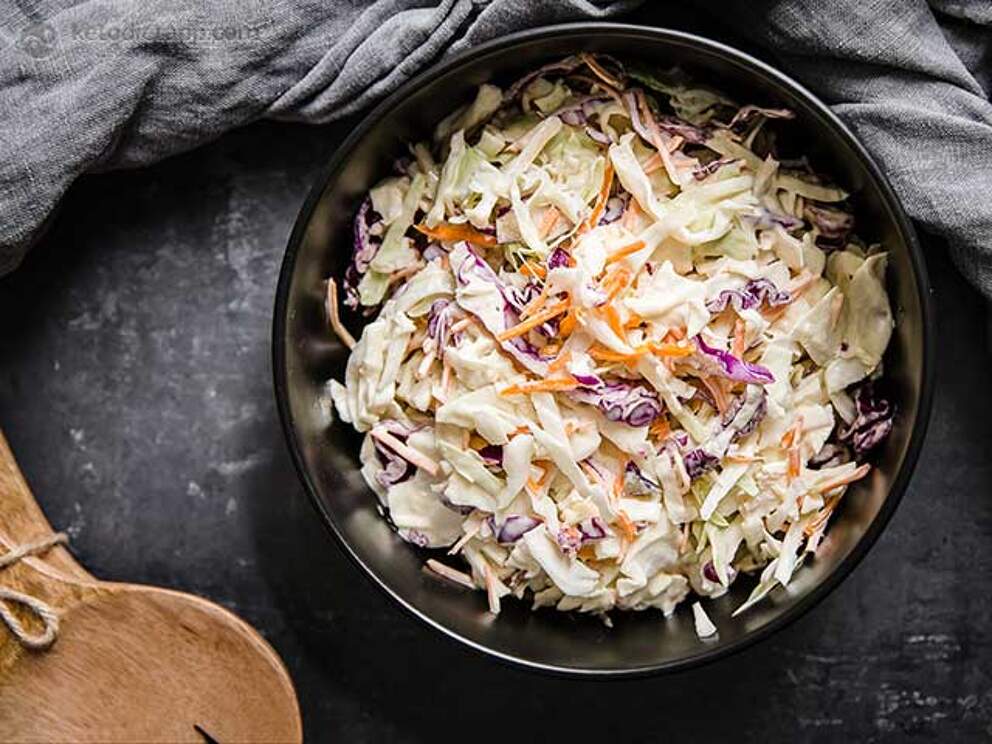 Super Simple Keto Coleslaw KetoDiet Blog