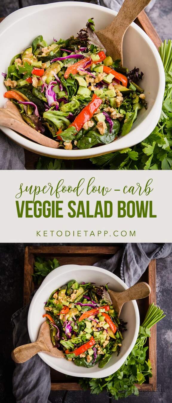 Superfood LowCarb Veggie Salad Bowl KetoDiet Blog