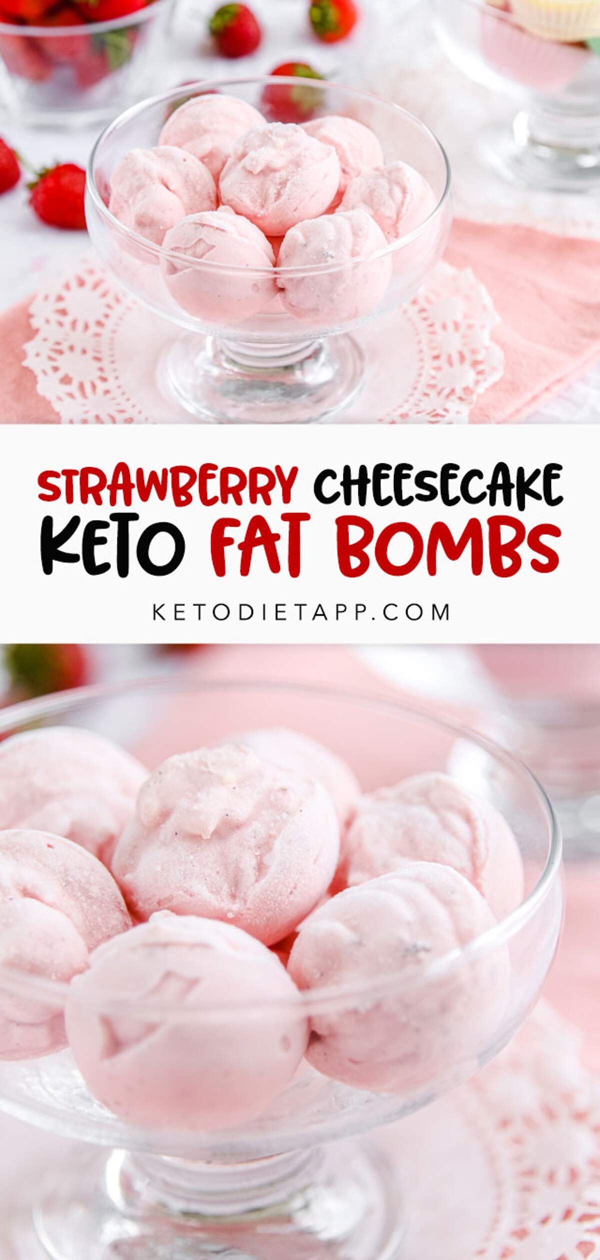 Keto Strawberry Cheesecake Fat Bombs KetoDiet Blog