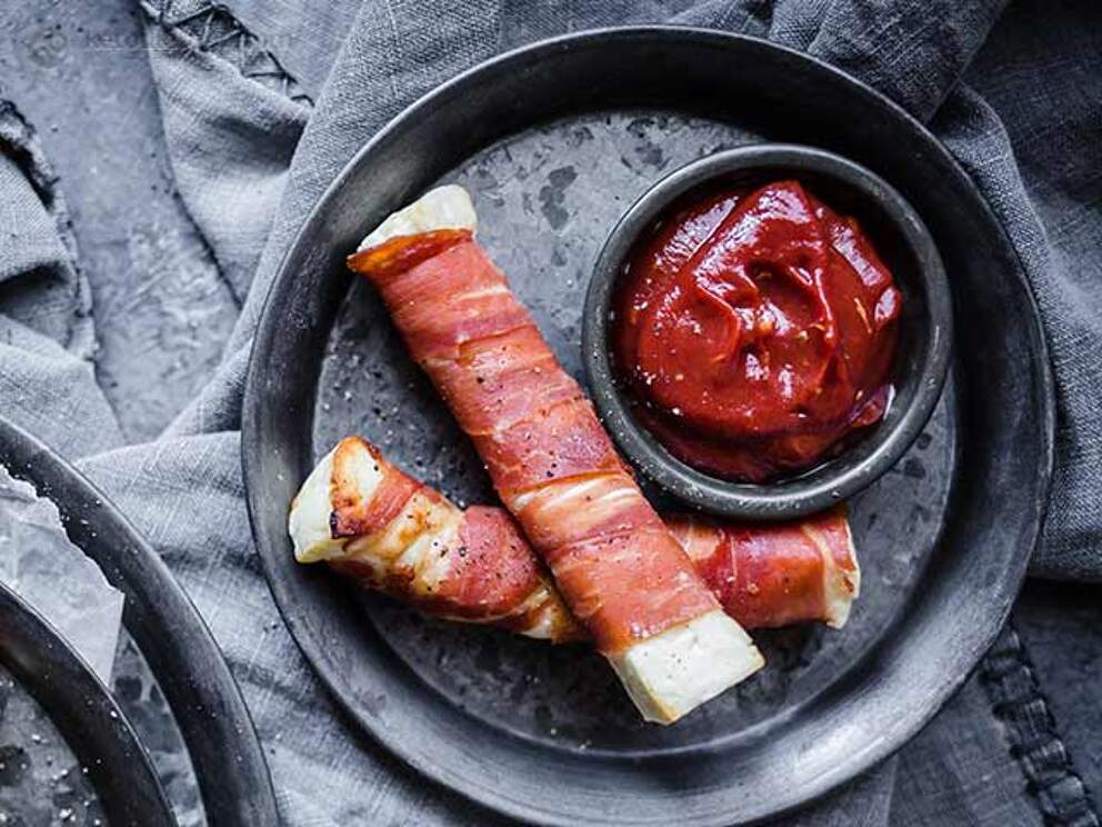 Prosciutto Wrapped Halloumi KetoDiet Blog