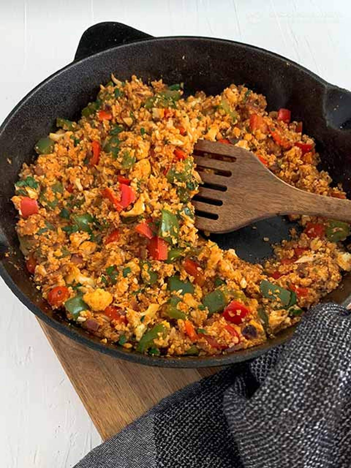 LowCarb Spiced CauliRice with Sardines KetoDiet Blog