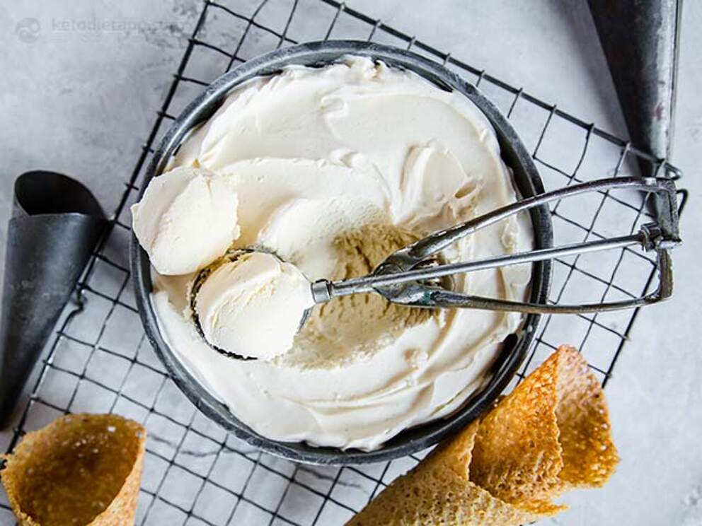 Soft & Creamy Keto Vanilla Ice Cream KetoDiet Blog