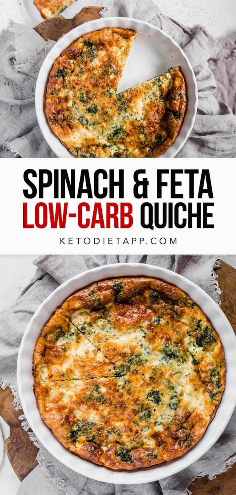 Keto Spinach & Feta Crustless Quiche KetoDiet Blog