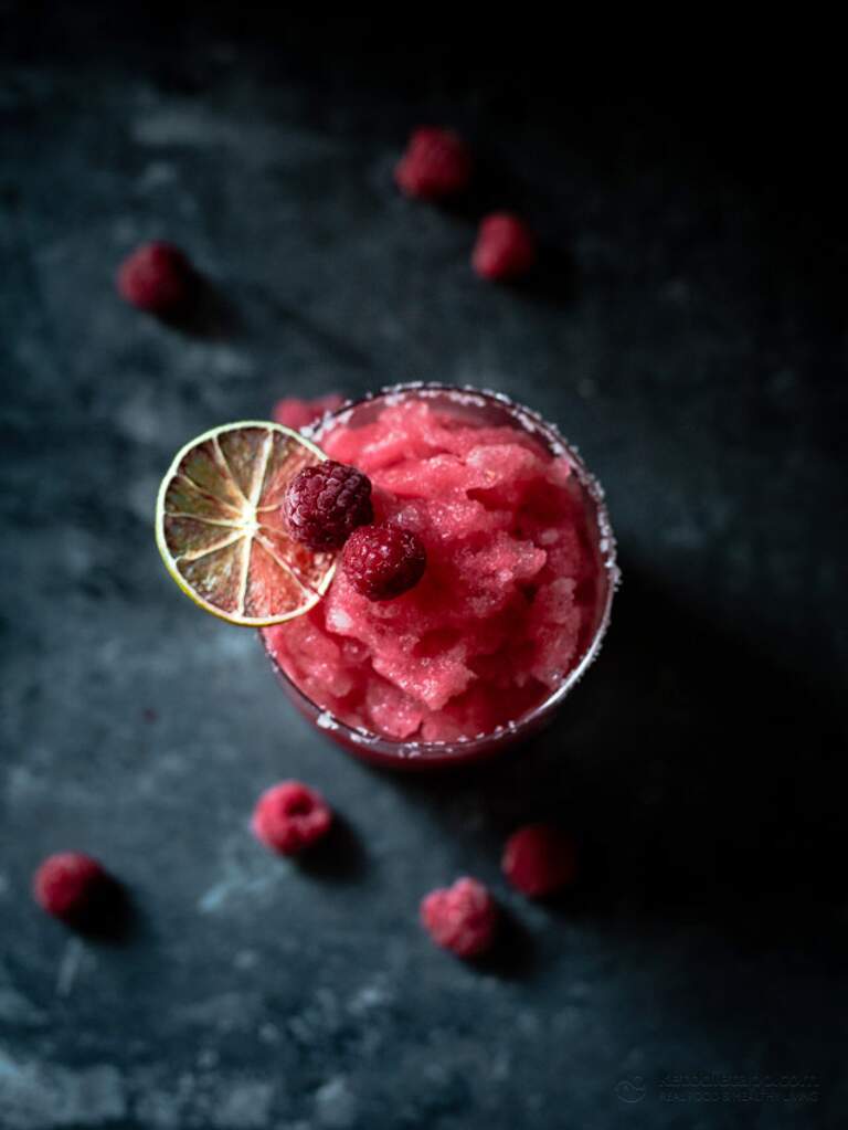 Frozen LowCarb Raspberry Margarita KetoDiet Blog